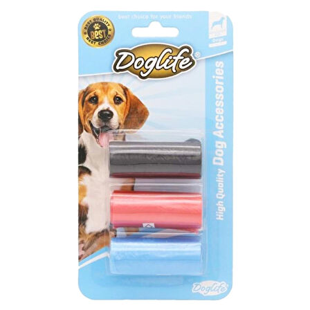 Doglife Dışkı Toplama Poşeti Renkli 3 Lü