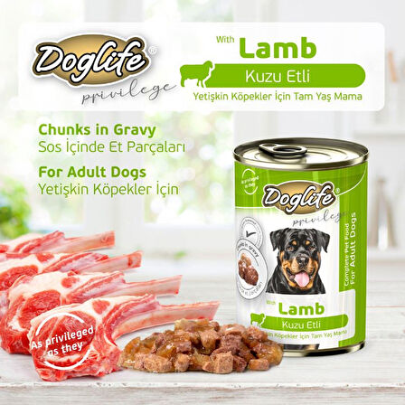 DLF12-Doglife Kuzulu Köpek Konserve 400 Gr