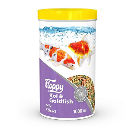 Floppy Koi Goldfish Mix Stick Japon Balık Yemi 1000 Ml