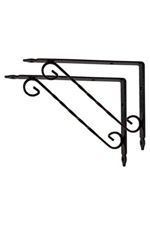 Ferforje Raf Altı Metal L Ayak - 30x20 Cm (2 Adet)