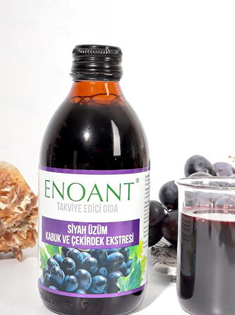 Enoant (Resetin) Siyah Üzüm Kabuk ve Çekirdek Ekstraktı Takviye Edici Gıda 250 ml