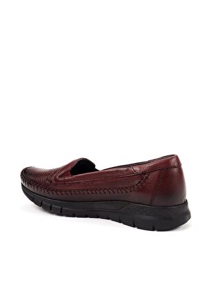 Forelli 29413-G Comfort Kadın Deri Ayakkabı Bordo