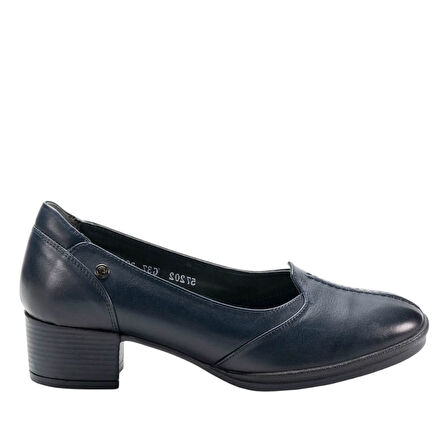 Forelli 57202-G Levin Lacivert Kadın Comfort Deri Ayakkabı