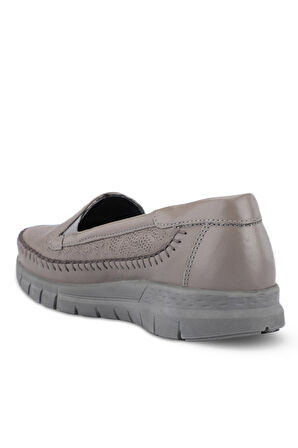 Forelli ETERNA-G Comfort Kadın Deri Ayakkabı Gri