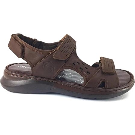 Forelli BRUCE 40526-G Kahve Erkek Yazlık Deri Comfort Sandalet