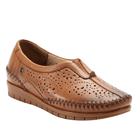 Forelli 23409-G Twin Taba Kadın Comfort Deri Ayakkabı