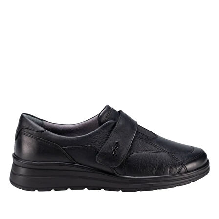 Forelli 21314-H Avilla Siyah Kadın Comfort Deri Ayakkabı