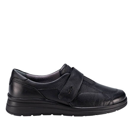 Forelli 21314-H Avilla Siyah Kadın Comfort Deri Ayakkabı