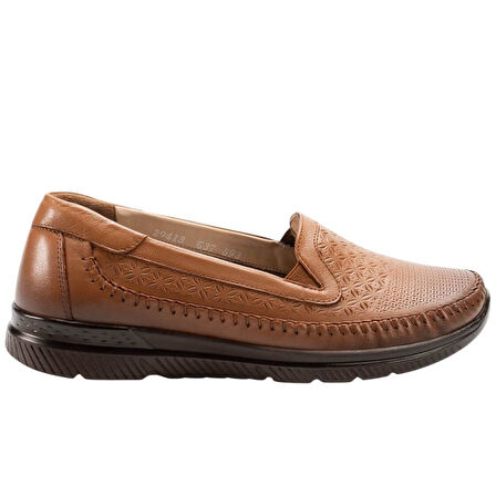 Forelli 29413 Eterna-G Açık Taba Kadın Comfort Deri Ayakkabı