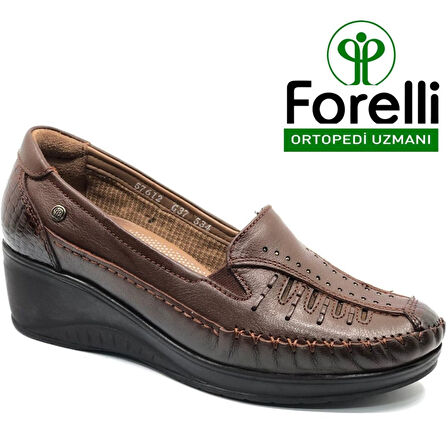 Forelli Sahra Hakiki Deri Ortopedik Comfort Kadın Casual Ayakkabı