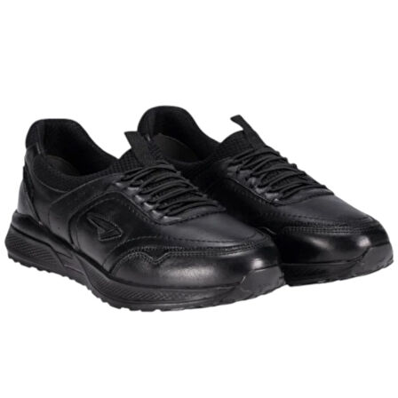 Forelli 46709-G Slins Siyah Kadın Comfort Deri Ayakkabı