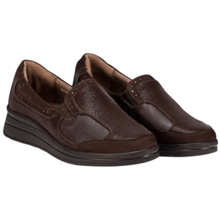 Forelli 21327-H Faye Kahve Kadın Comfort Deri Ayakkabı