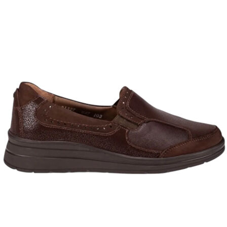 Forelli 21327-H Faye Kahve Kadın Comfort Deri Ayakkabı