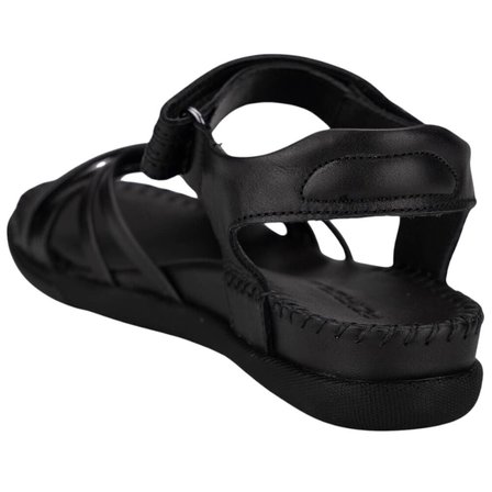 Forelli 22313 Sidney-G Siyah Kadın Comfort Deri Sandalet