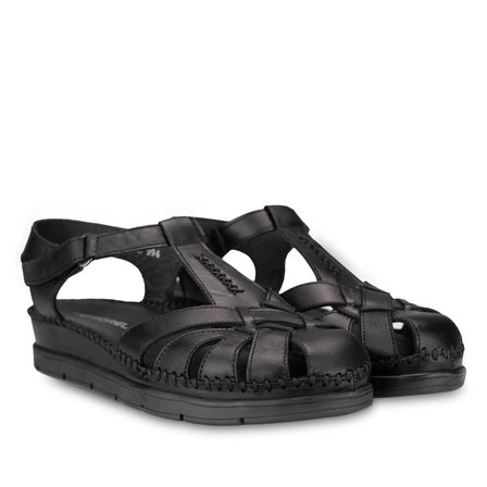 FORELLİ BONİTA-G KADIN DERİ COMFORT SANDALET SİYAH