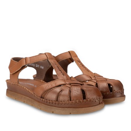 FORELLİ BONİTA-G KADIN DERİ COMFORT SANDALET TABA