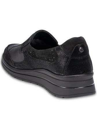 Forelli Faye 21327-h Siyah Kadın Günlük Comfort Deri Ortopedik Ayakkabı