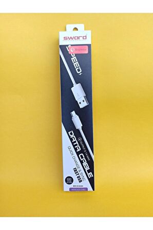 Sword 2 M Beyaz Mıcro Usb Hızlı Şarj Kablosu