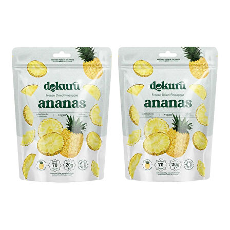 Dokuru Ananas Kuru Meyve Cipsi 20 gr x 2 Adet