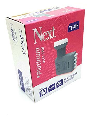 Next YE-808 8'li Platinum Lnb Full HD 4K 0.1dB 8 Çıkışlı Lnb