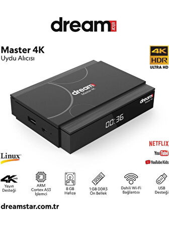 Dreamstar 4K Linux 8gb Hafıza Uydu Alıcısı Master 4K