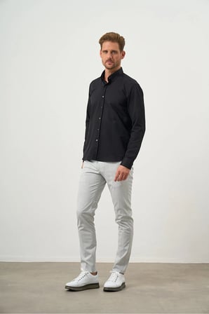 Slim Fit Düğmeli Yaka Oxford Kolay Ütülenebilir Pamuklu HEDİYE KUTULU Uzun Kollu Gömlek