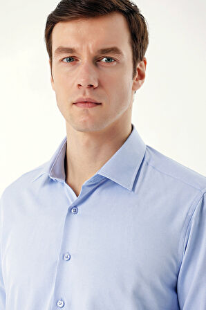 Slim Fit Düz Sert Yaka Kolay Ütülenebilen HEDİYE KUTULU Uzun Kollu Gömlek