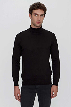 Basic Dinamik Fit Rahat Kesim Balıkçı Yaka Triko Kazak