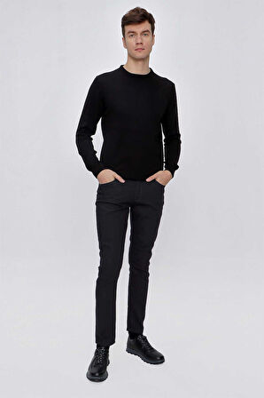 Basic Dinamik Fit Rahat Kesim Bisiklet Yaka Triko Kazak