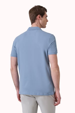 Mavi Basic Düz %100 Pamuk Slim Fit Kısa Kollu  Polo Yaka Erkek Tişört
