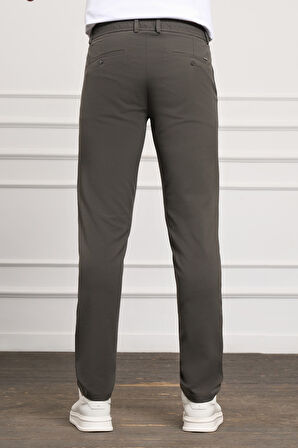 Haki Slim Fit Dar Kesim Yan Cep Bağcıklı Jogger Erkek Pantolon