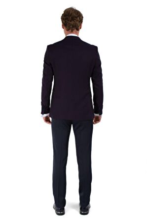 Morven Erkek Broadway Slim Fit Damatlık Takım Elbise A-Lacivert