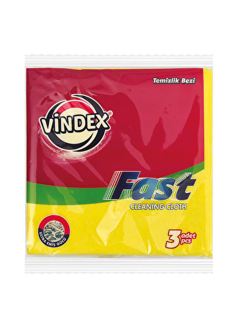 VİNDEX FAST TEMİZLİK BEZİ 3'LÜ PAKET