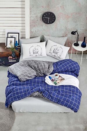 Ranforce Çift Kişilik Nevresim Seti Trendy Colors Mavi