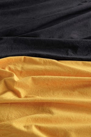 Marble Özel Boyama %100 Pamuk Çift Kişilik Nevresim Takımı Kiremit-Siyah