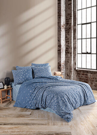 Ranforce VIP Çift Kişilik Nevresim Seti Narin Lacivert