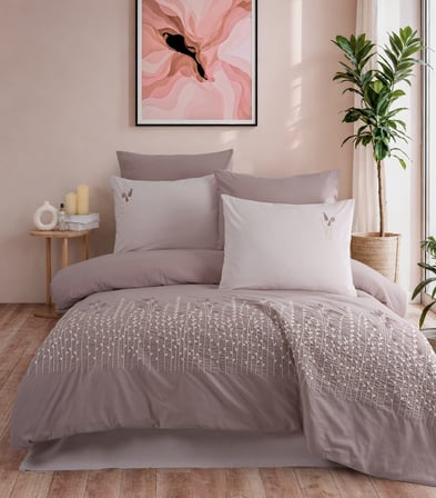 Newhome Diamond Diva Rose Lüx Nakışlı %100 Pamuk Çift Kişilik Nevresim Takımı