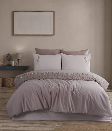 Newhome Diamond Florin Rose Lüx Nakışlı %100 Pamuk Çift Kişilik Nevresim Takımı
