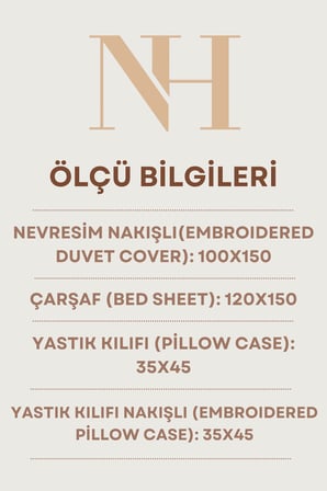 Newhome Pogi %100 Pamuk Kabartma Nakışlı Bebek Nevresim Takımı Kutulu Tasarım Hediyelik