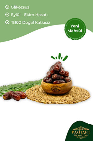 Medine Sufri Lüks Duble Hurma 1kg -yeni Mahsul- Ince Kabuklu Tatlı Lezzetli Sufrilüks1kg