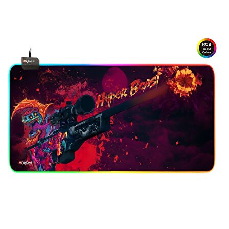 Digipod  RGB Gaming Mousepad Oyuncu Mouse pad 90X40 XXL Büyük Oyuncu Mouse Pad Kaymaz Taban  4mm Kal