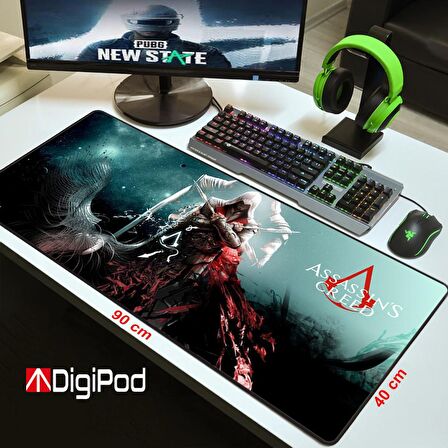 Digipod Gaming Mousepad Oyuncu Mouse pad 90X40 XXL Büyük Oyuncu Mouse Pad Kaymaz Taban  4mm Kalınlık