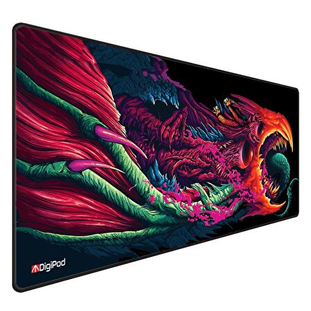 Digipod Gaming Mousepad Oyuncu Mouse pad 90X40 XXL Büyük Oyuncu Mouse Pad Kaymaz Taban  4mm Kalınlık