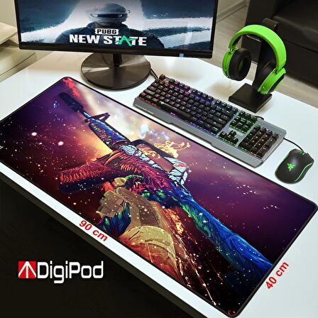 Digipod Gaming Mousepad Oyuncu Mouse pad 90X40 XXL Büyük Oyuncu Mouse Pad Kaymaz Taban  4mm Kalınlık