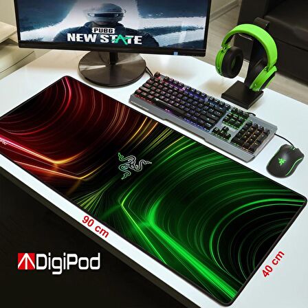 Digipod Gaming Mousepad Oyuncu Mouse pad 90X40 XXL Büyük Oyuncu Mouse Pad Kaymaz Taban  4mm Kalınlık