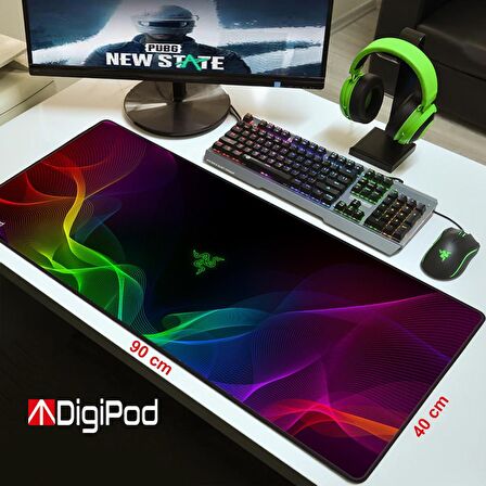 Digipod Gaming Mousepad Oyuncu Mouse pad 90X40 XXL Büyük Oyuncu Mouse Pad Kaymaz Taban  4mm Kalınlık