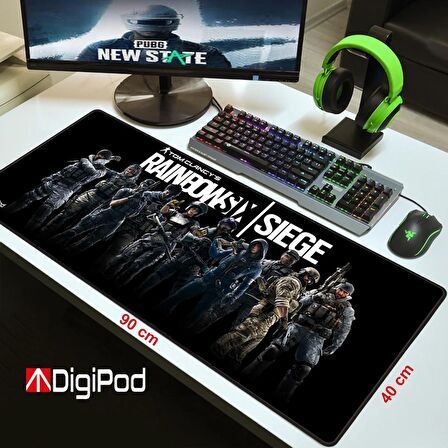 Digipod Gaming Mousepad Oyuncu Mouse pad 90X40 XXL Büyük Oyuncu Mouse Pad Kaymaz Taban  4mm Kalınlık