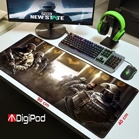 Digipod Gaming Mousepad Oyuncu Mouse pad 90X40 XXL Büyük Oyuncu Mouse Pad Kaymaz Taban 4mm Kalınlık