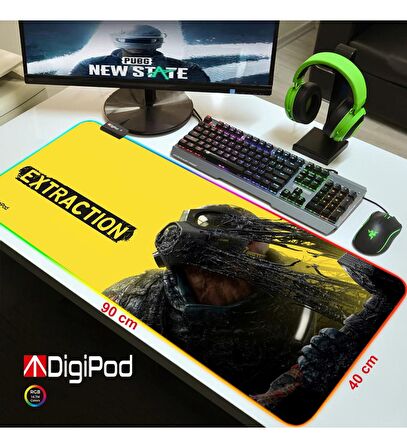 Digipod RGB Gaming Mousepad Oyuncu Mouse pad 90X40 XXL Büyük boy  4mm