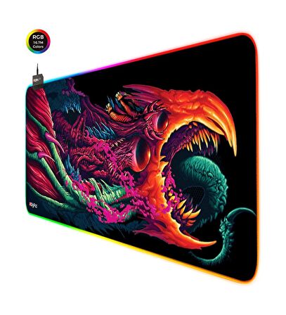 Digipod RGB Gaming Mousepad Oyuncu Mouse pad 90X40 XXL Büyük boy 4mm Kalınlık